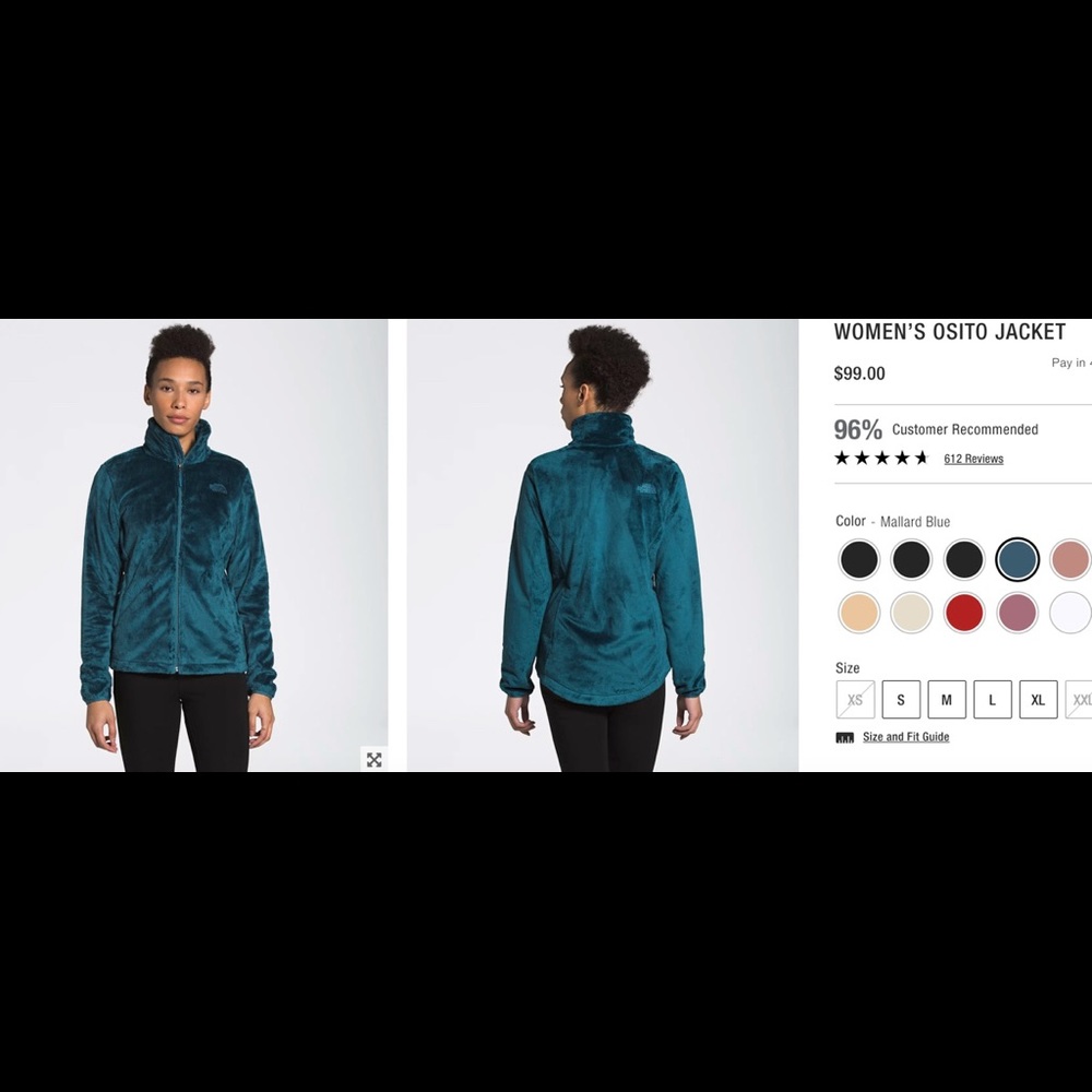 Women’s XS North Face blue fuzzy jacket!!